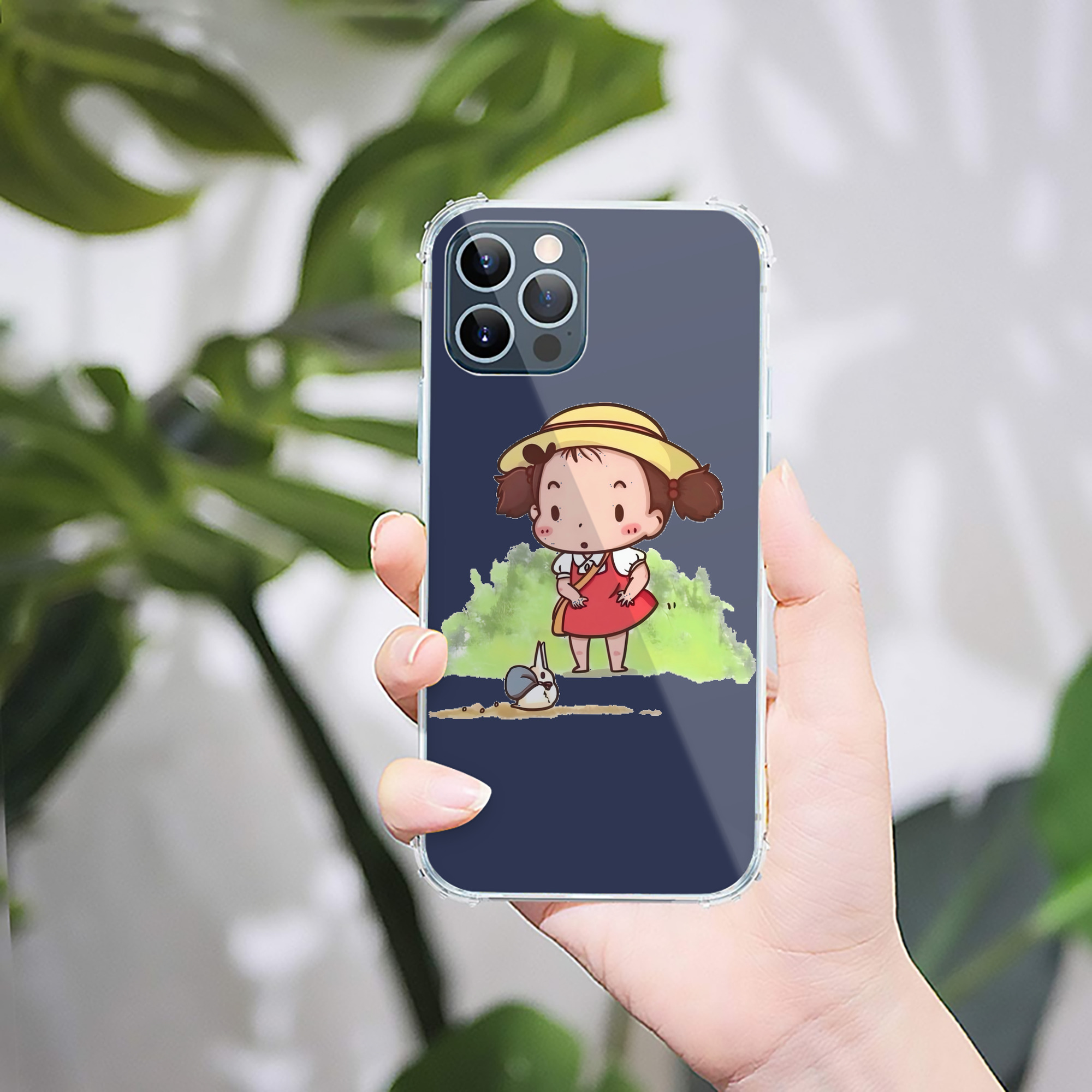 （画像用） となりのトトロ 草壁メイ 草壁サツキ My Neighbor Totoro Satsuki Kusakabe Mei Kusakabe 【iPhone 12シリーズ対応】透明スマホケース（クリアソフトケース）